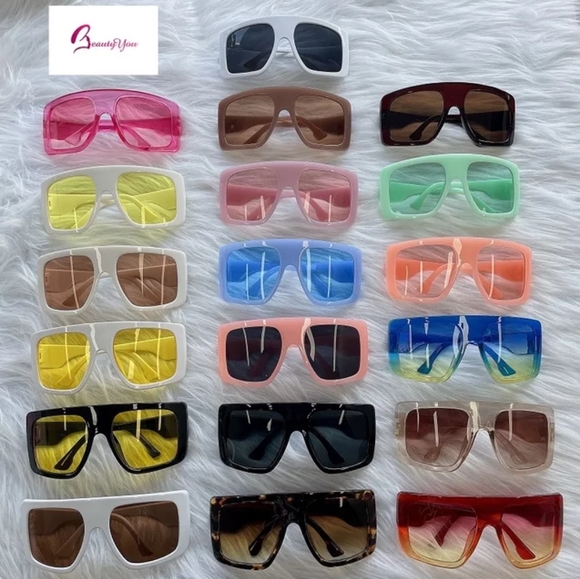 Women Square Oversized Sunglasses - Picture 4 of 4